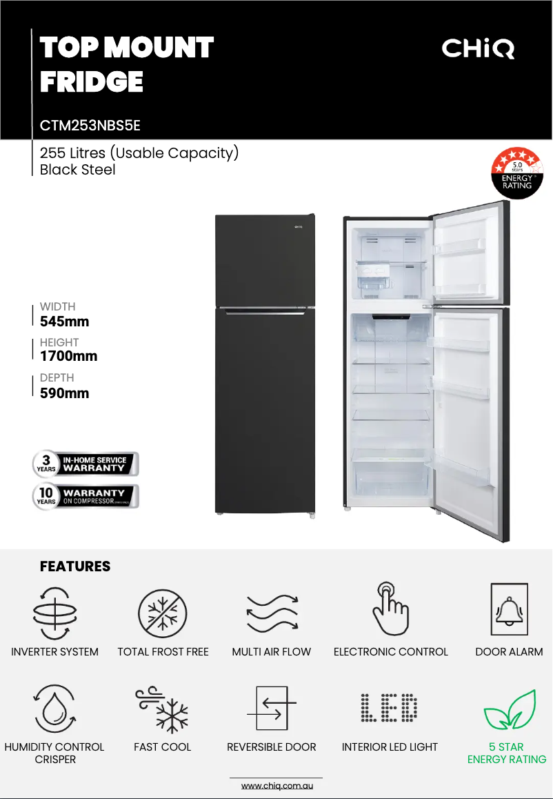 Image de la première page du manuel de l'appareil CTM253NBS5E