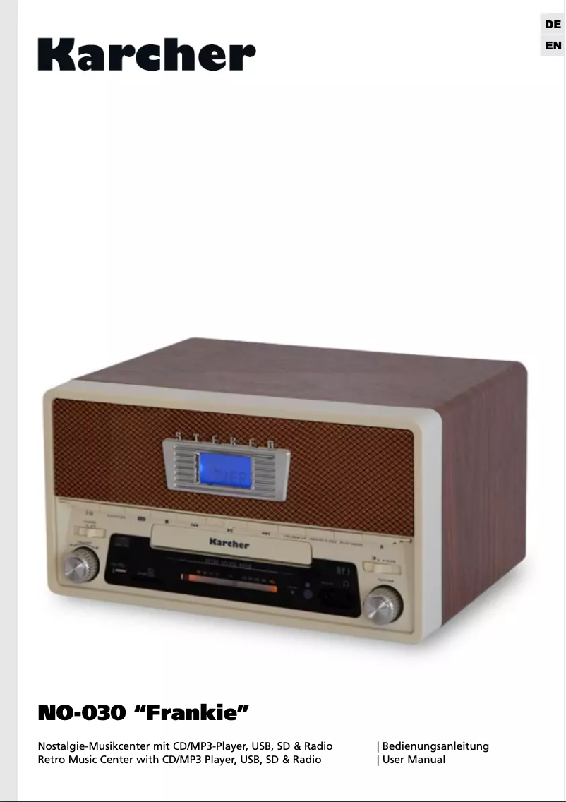 Page 1 de la notice Manuel utilisateur Karcher Audio NO-030 Frankie