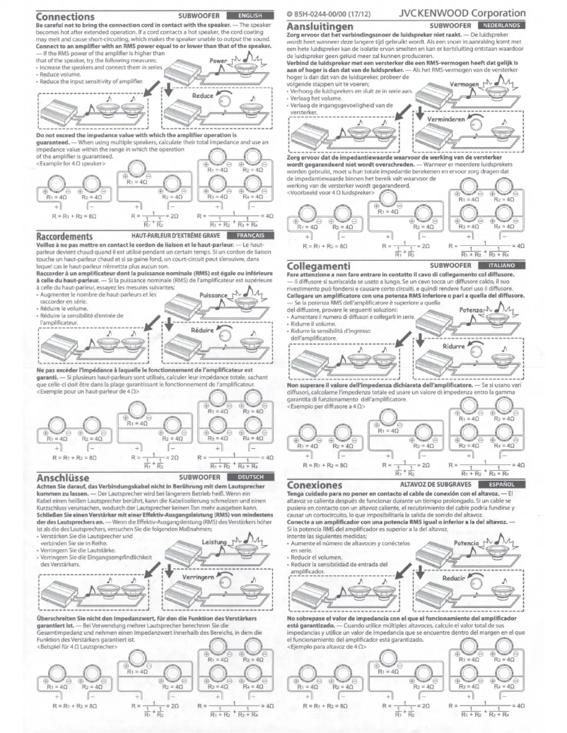 Page 1 de la notice Manuel utilisateur Kenwood Excelon KFC-XW1241