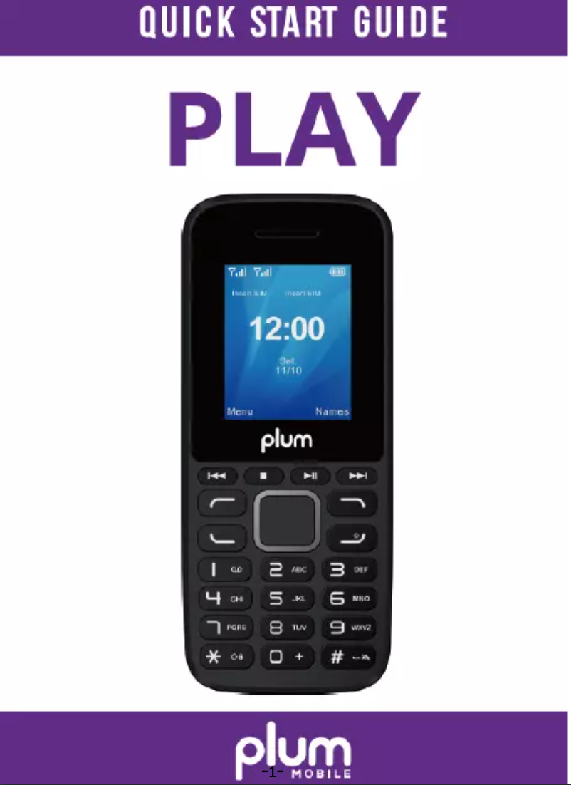 Page n°1 - Manuel utilisateur Plum B106