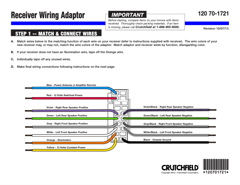 Page n°1 - Manuel utilisateur Metra 70-1721
