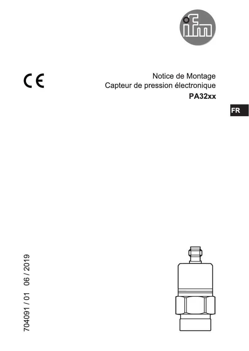 Page 1 de la notice Manuel utilisateur IFM PA3221