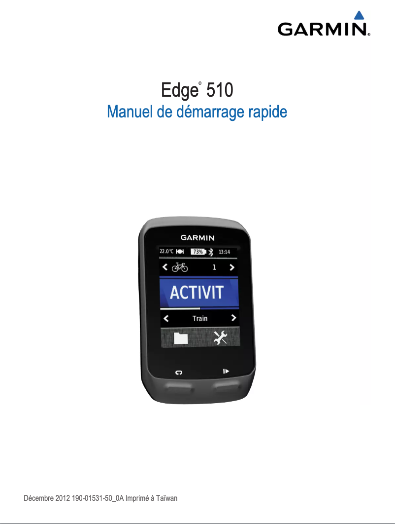 Page n°1 - Manuel utilisateur Garmin Edge 510