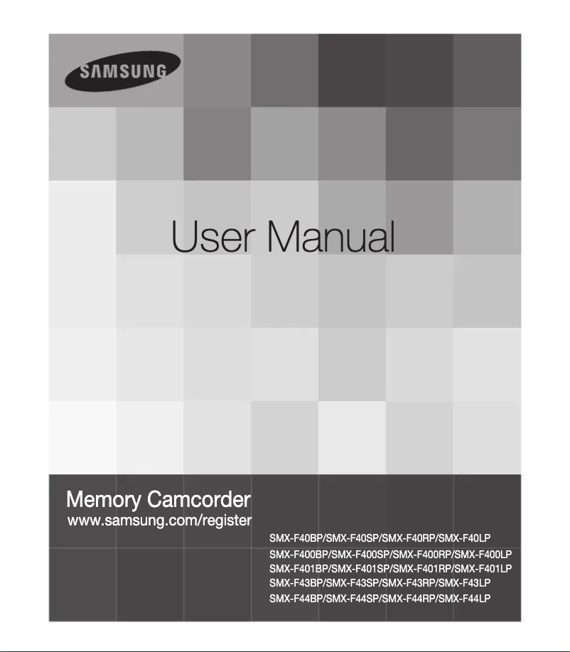Página 1 del manual Manual de usuario Samsung SMX-F401RP