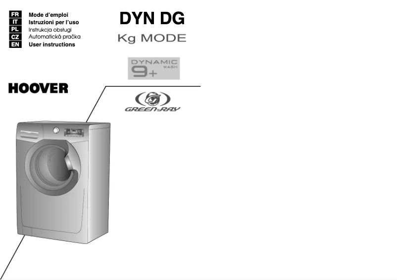 Page n°1 - Manuel utilisateur Hoover DYN 9124DG/L-S