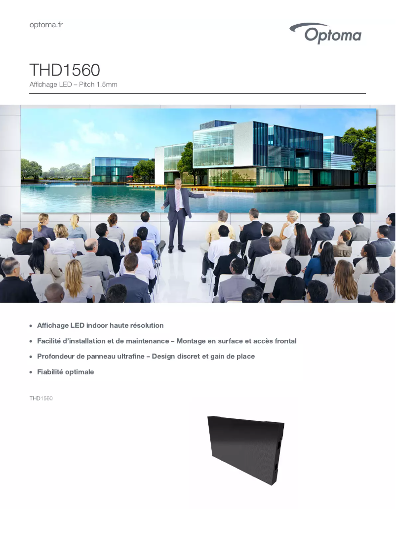 Page 1 de la notice Manuel utilisateur Optoma THD1560