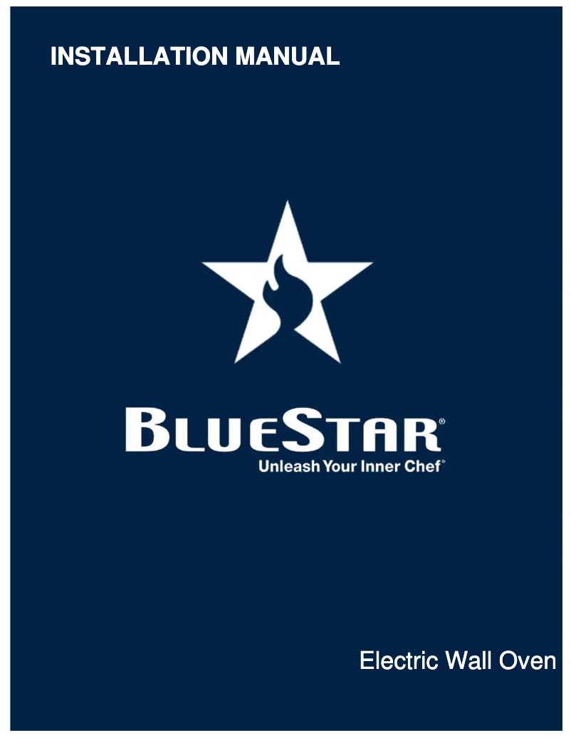 Página 1 del manual Guía de instalación BlueStar BSEWO30DDV3