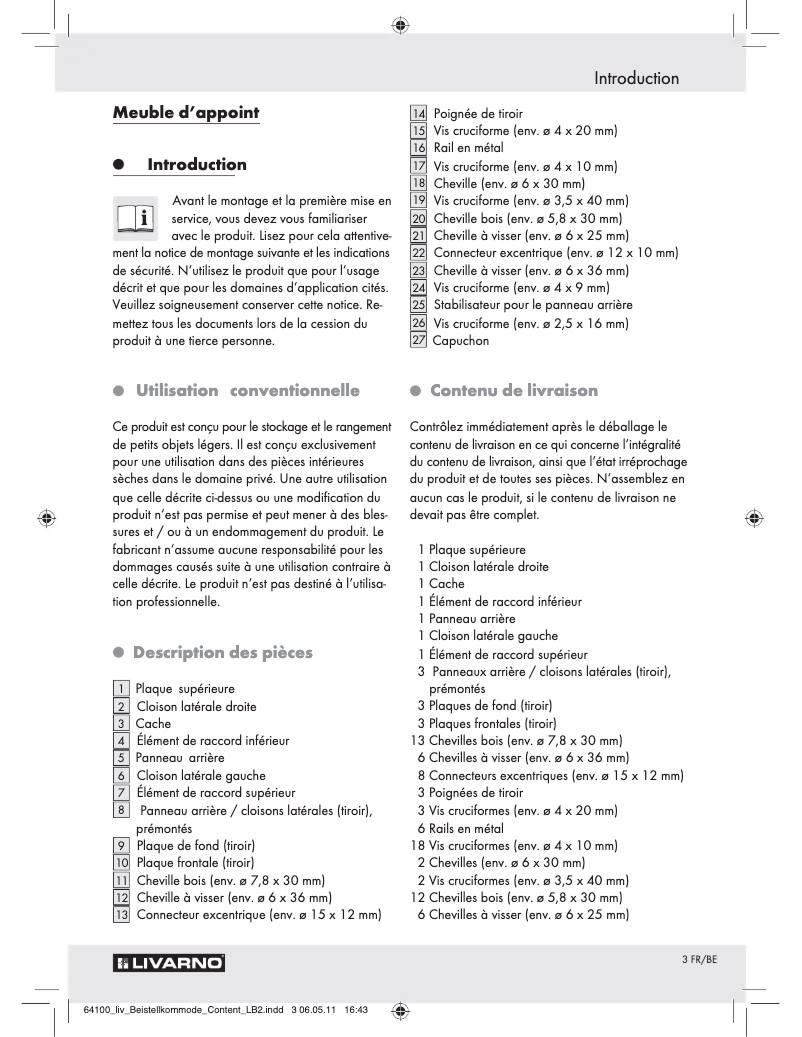 Image de la première page du manuel de l'appareil Z30846