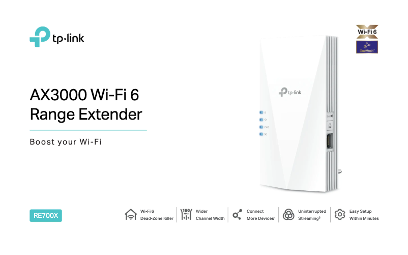 Página 1 del manual Ficha técnica TP-Link RE700X