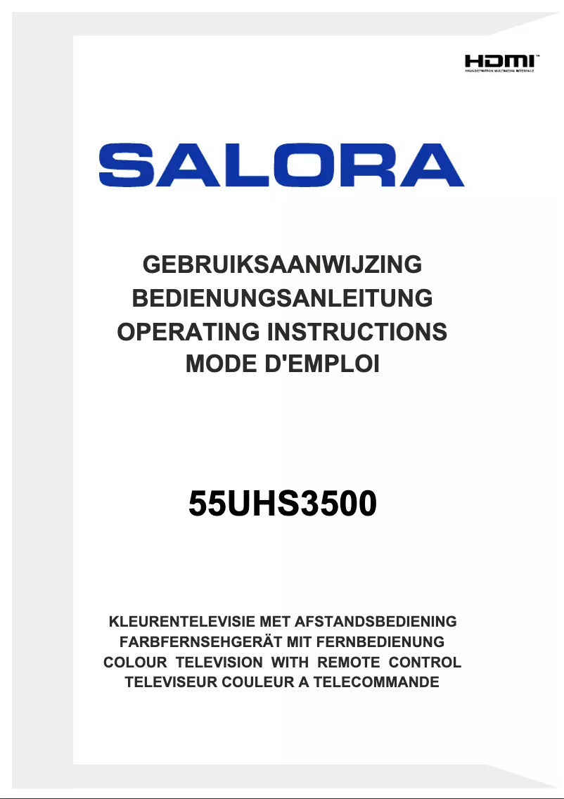 Page n°1 - Manuel utilisateur Salora 55UHS3500