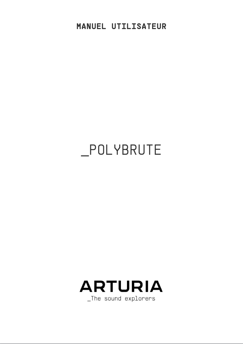 Image de la première page du manuel de l'appareil PolyBrute