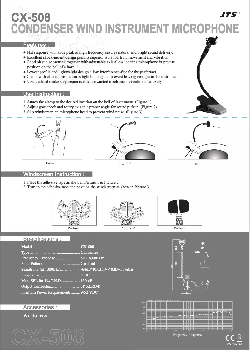 Page 1 of the manual User Manual JTS CX-508