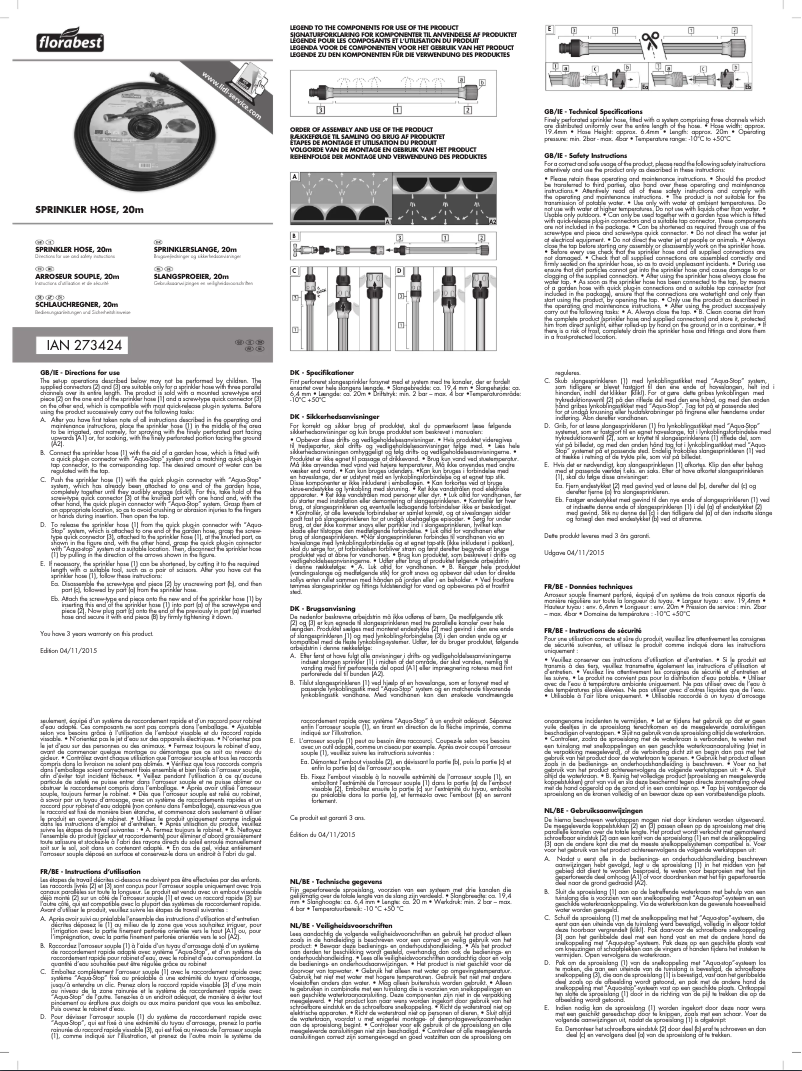 Imagen de la primera página del manual del dispositivo IAN 273424
