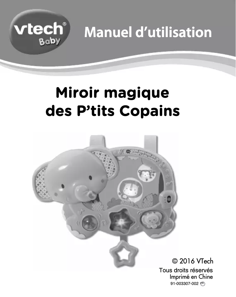 Image de la première page du manuel de l'appareil Miroir magique des P'tits Copains