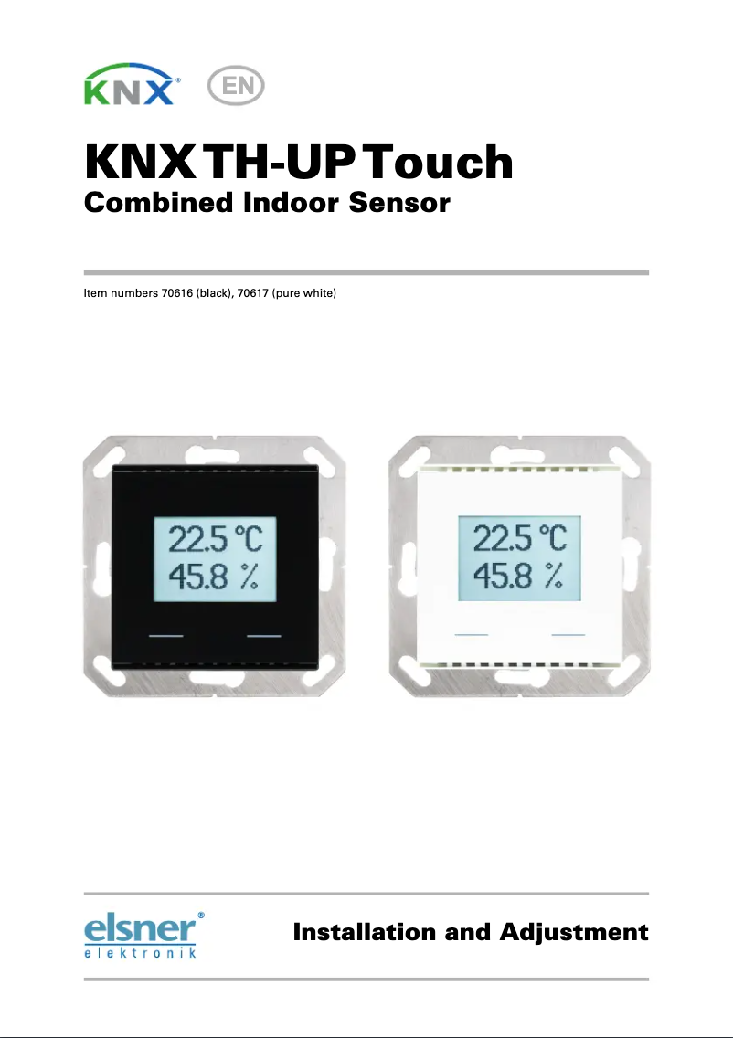 Page 1 de la notice Manuel utilisateur Elsner KNX TH-UP Touch