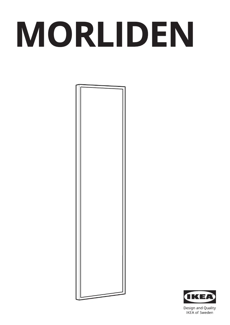 Page 1 de la notice Instructions / montage Ikea MORLIDEN