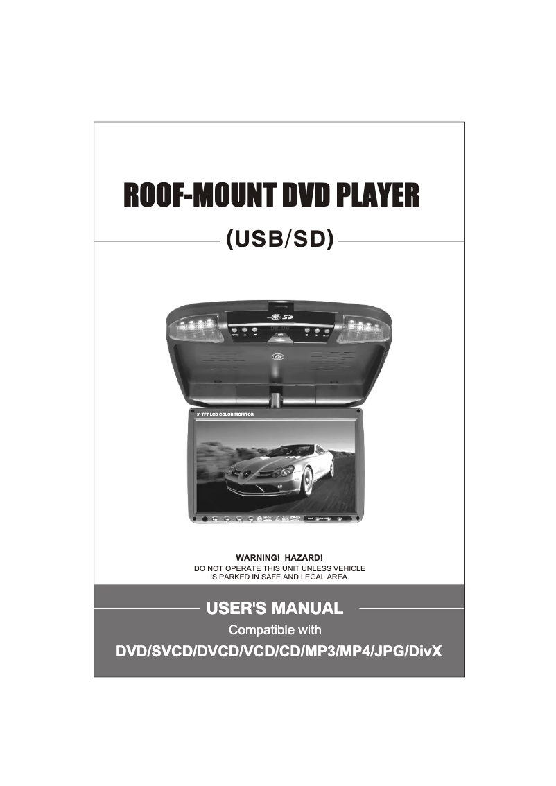 Page n°1 - Manuel utilisateur Pyle PLRD92
