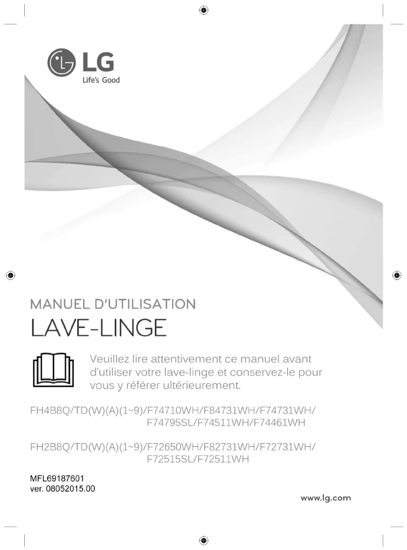 Page 1 de la notice Manuel utilisateur LG F72650WH