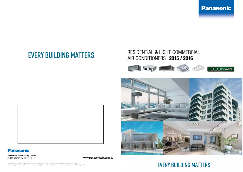 Page 1 de la notice Manuel utilisateur Panasonic S-125PF1R5A