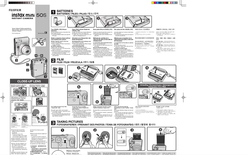 Page 1 de la notice Manuel utilisateur Fujifilm Instax mini 50S