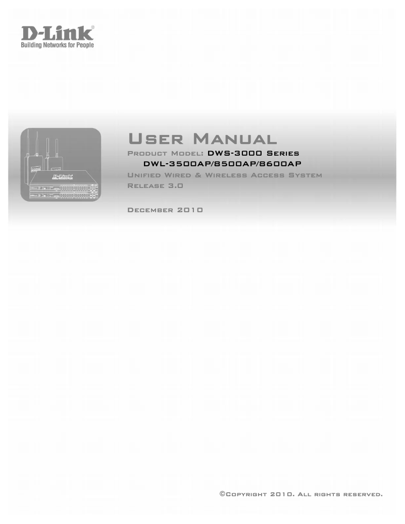 Page 1 de la notice Manuel utilisateur D-Link DWS-3024L