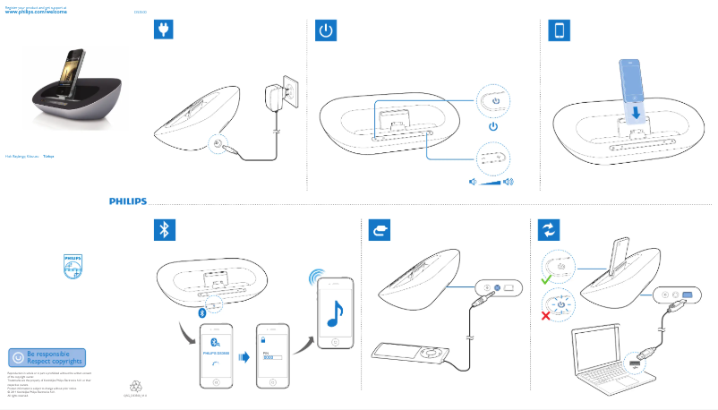 Page 1 de la notice Guide de démarrage rapide Philips DS3500