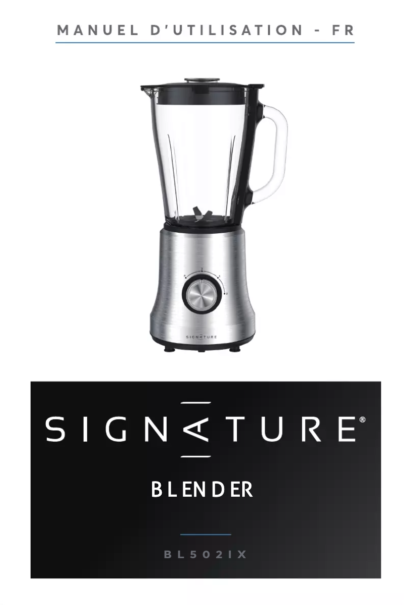 Page 1 de la notice Manuel utilisateur Signature BL502IX