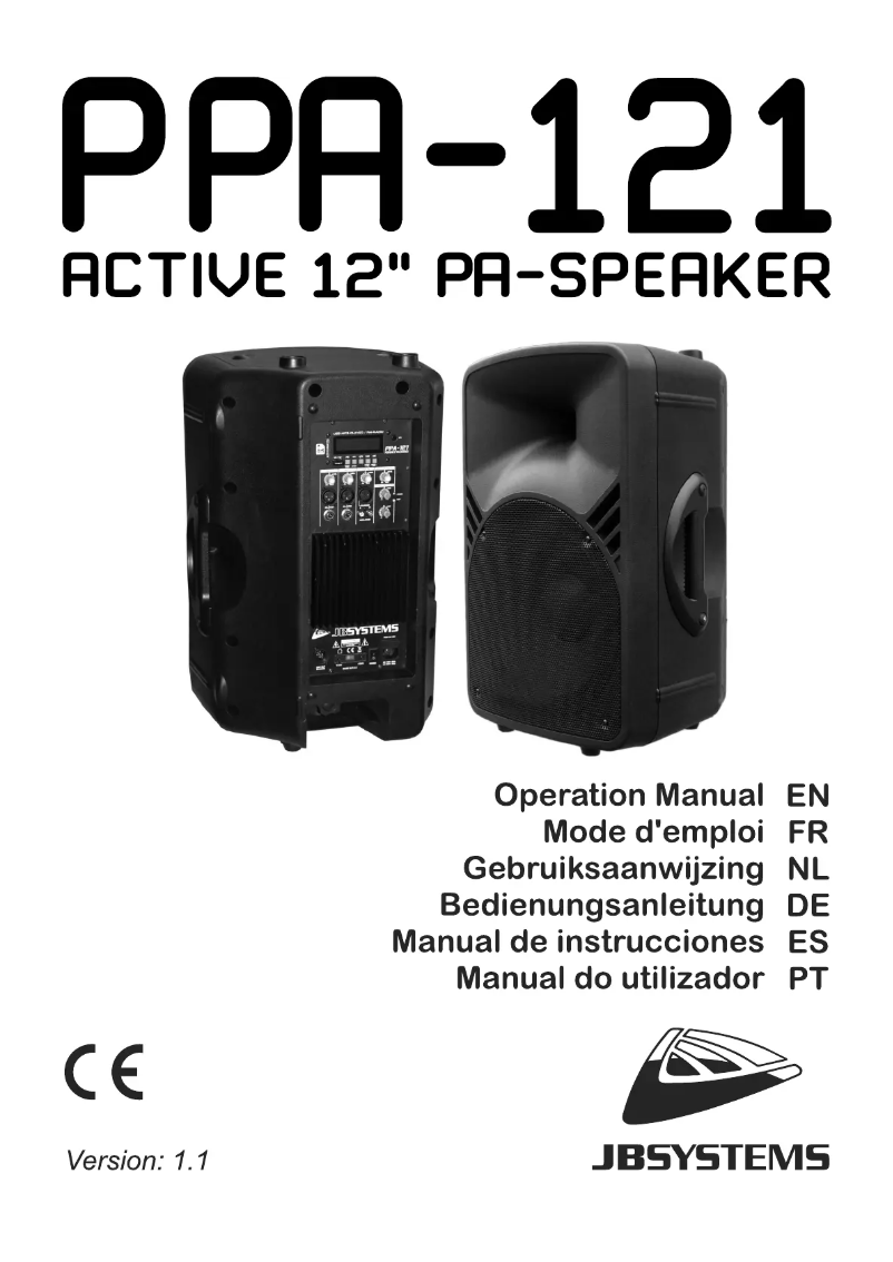 Page 1 de la notice Manuel utilisateur JB systems PPA-121