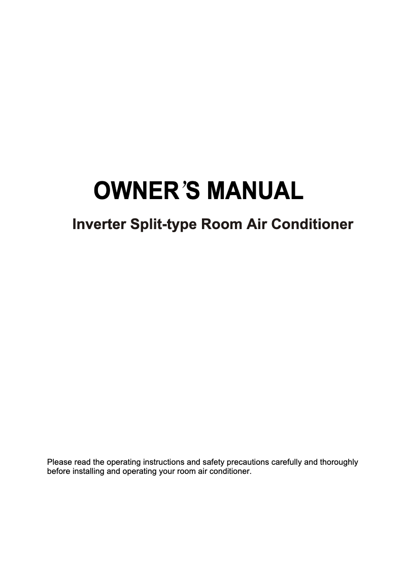 Page 1 de la notice Manuel utilisateur Midea MSH-09HRDN1