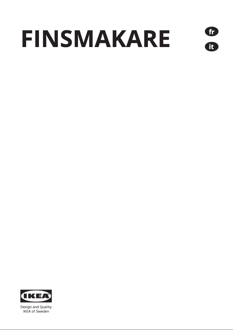 Page 1 de la notice Manuel utilisateur Ikea FINSMAKARE 204.118.83