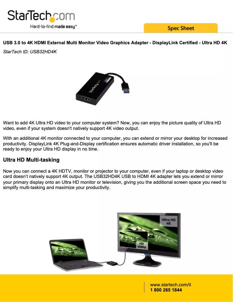 Page n°1 - Brochure StarTech.com USB32HD4K