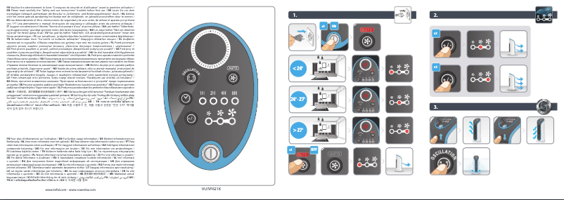 Page 1 de la notice Manuel utilisateur Tefal Eole Compact VF6210