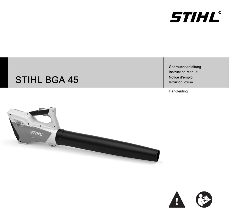 Page 1 de la notice Manuel utilisateur Stihl BGA 45