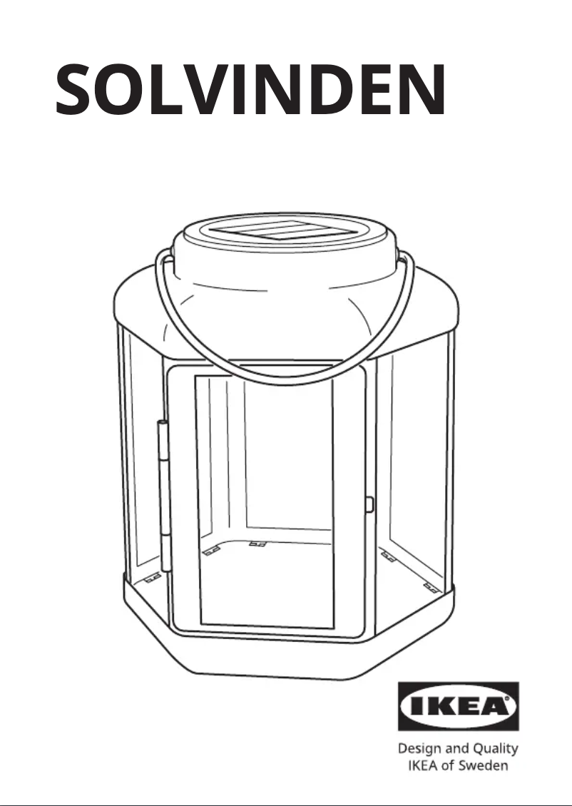 Image de la première page du manuel de l'appareil SOLVINDEN 205.145.84