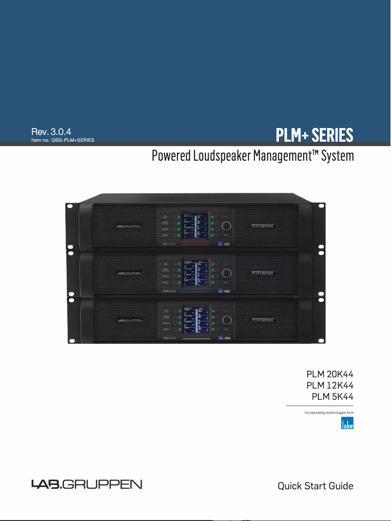 Image de la première page du manuel de l'appareil PLM 12K44 SP