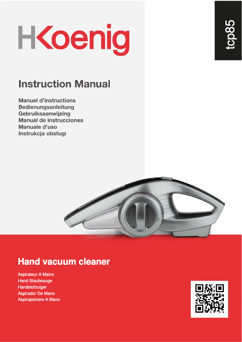 Página 1 del manual Manual de usuario H.Koenig TCP85