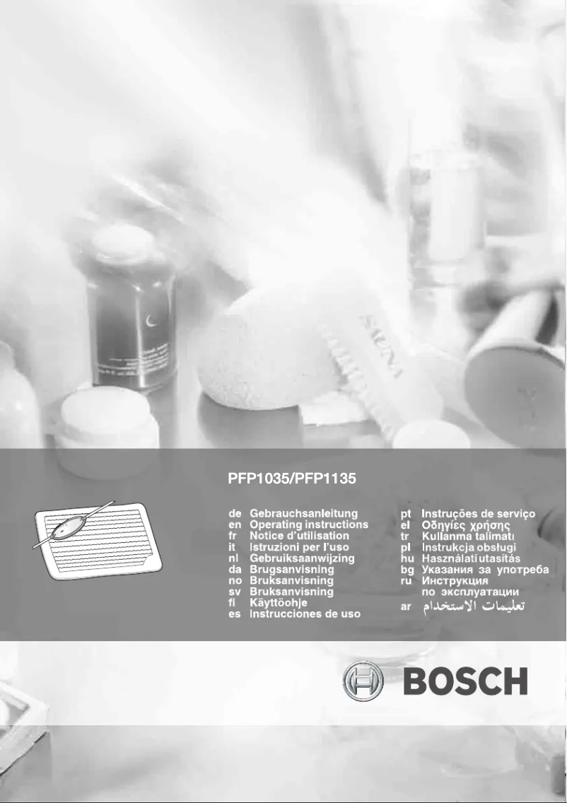 Image de la première page du manuel de l'appareil PFP1135
