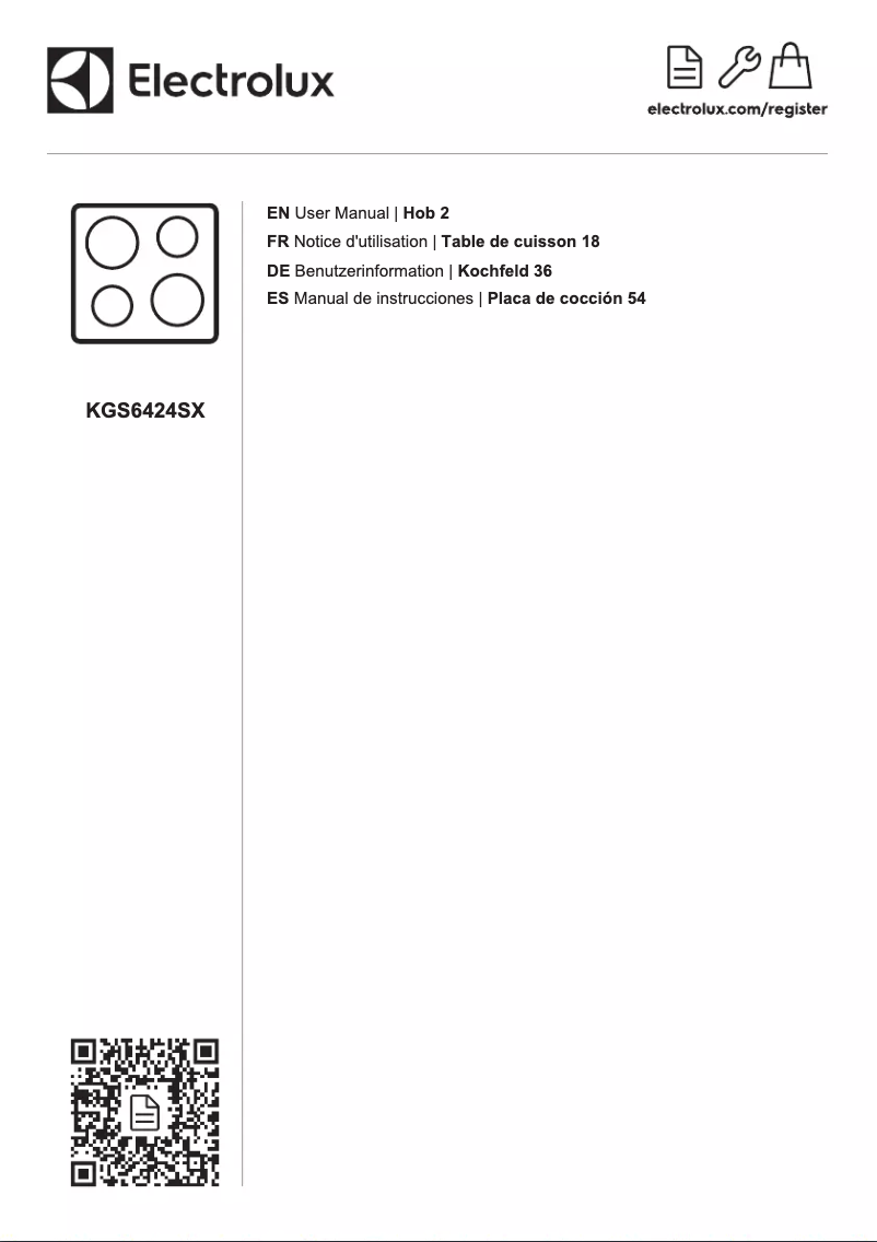 Image de la première page du manuel de l'appareil KGS 6424 SX