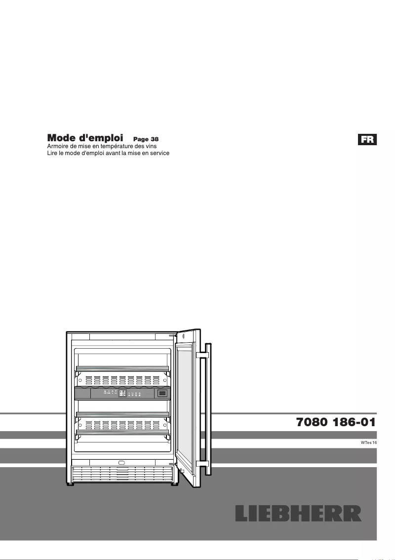 Page n°1 - Manuel utilisateur Liebherr WTes 1672 Vinidor