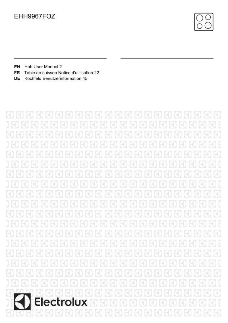 Page 1 de la notice Manuel utilisateur Electrolux EHH9967FOZ