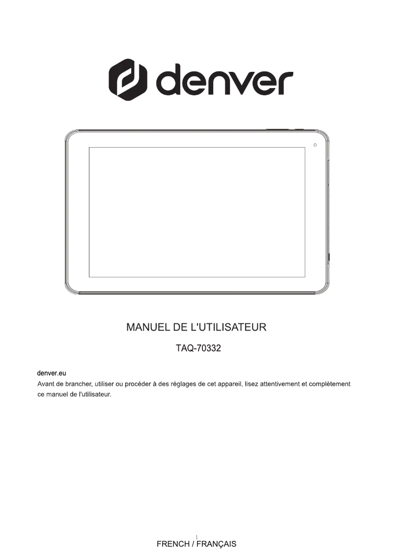 Image de la première page du manuel de l'appareil TAQ-70332