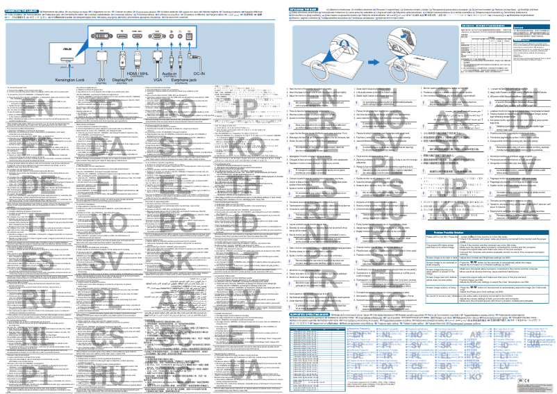 Page n°1 - Guide de démarrage rapide Asus VX279N