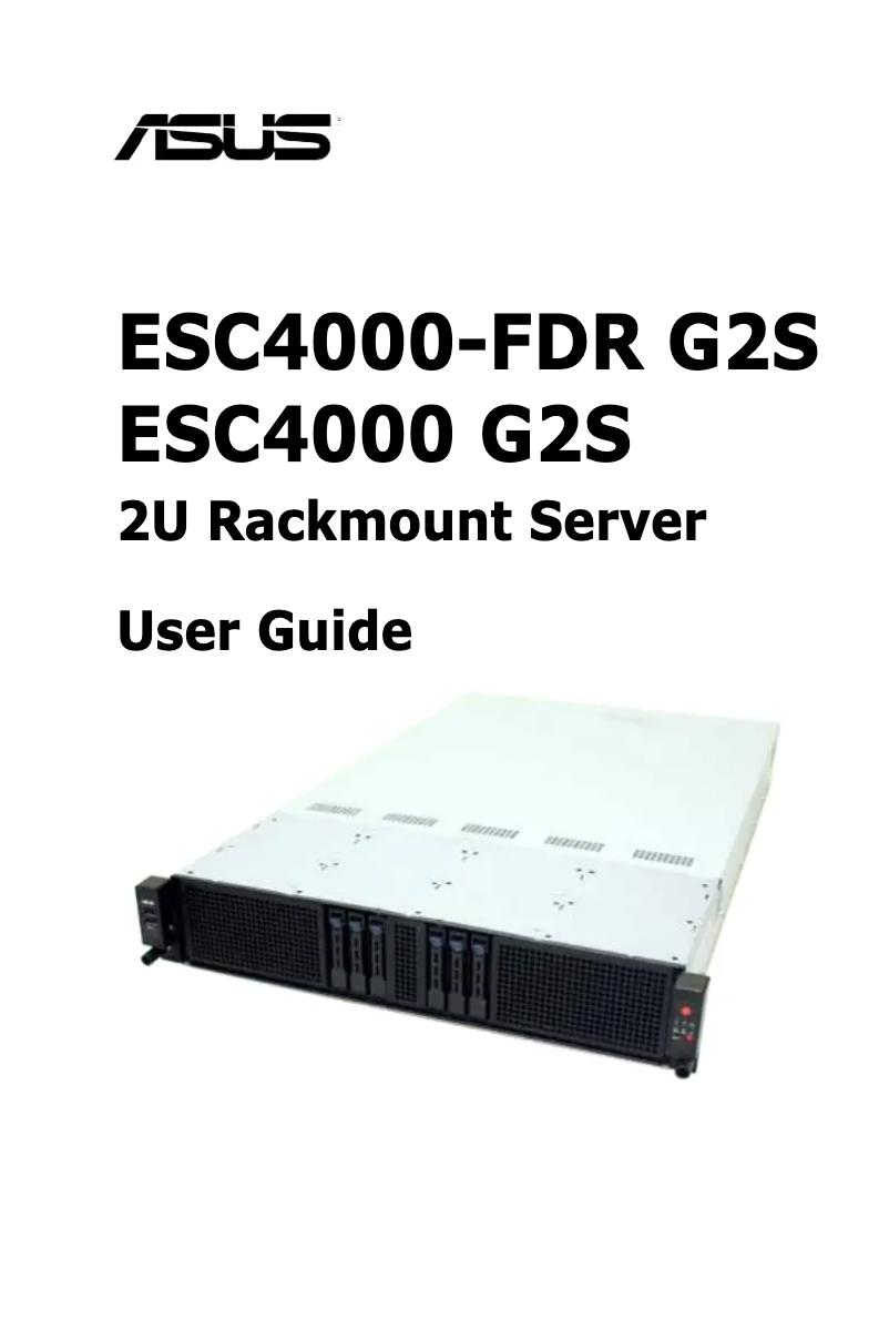 Page 1 de la notice Manuel utilisateur Asus ESC4000-FDR G2S