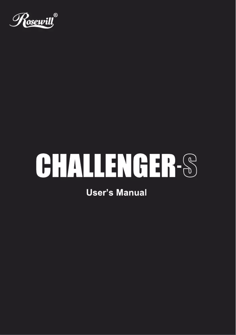Page 1 de la notice Manuel utilisateur Rosewill Challenger-S