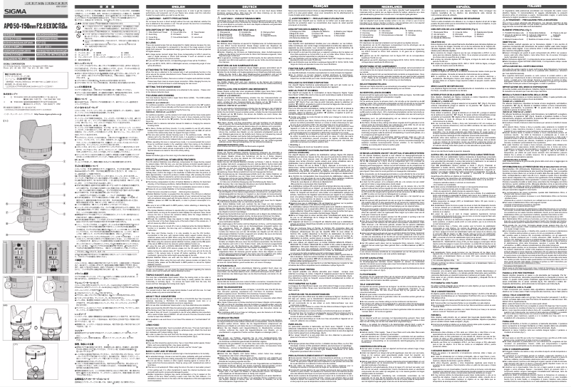 Página 1 del manual Manual de usuario Sigma 50mm f2.8 APO EX DC OS HSM 50-1