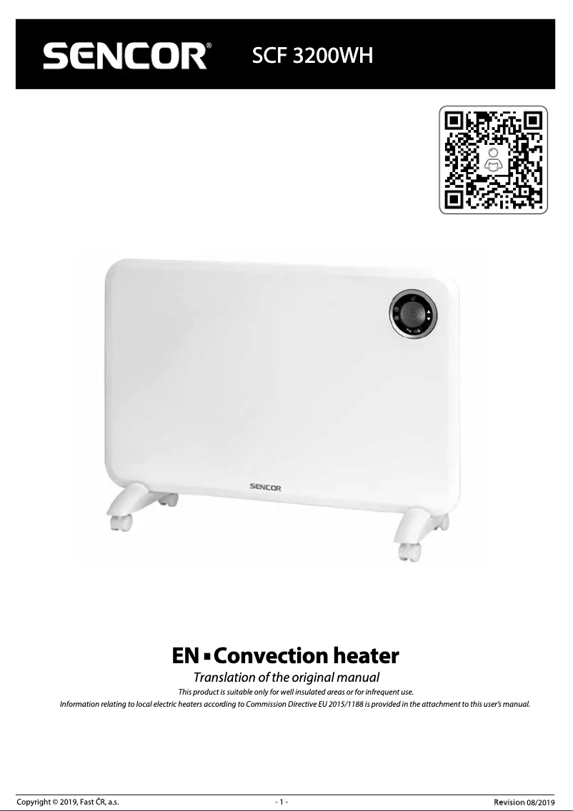 First page image of the manual for SCF 4201BK