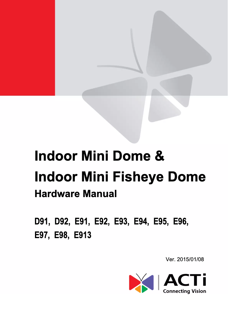 Image de la première page du manuel de l'appareil E913