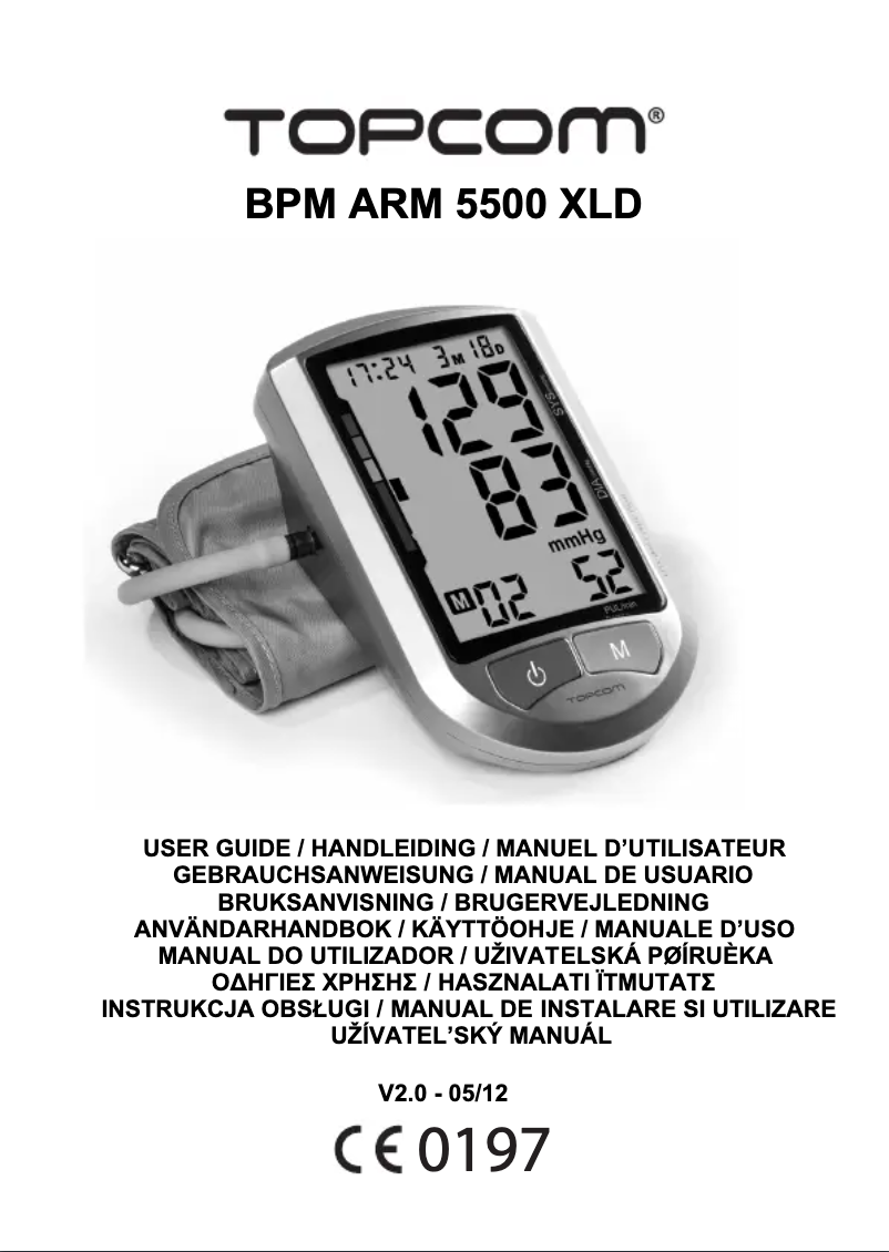 Page 1 of the manual User Manual Topcom BPM ARM 5500 XLD