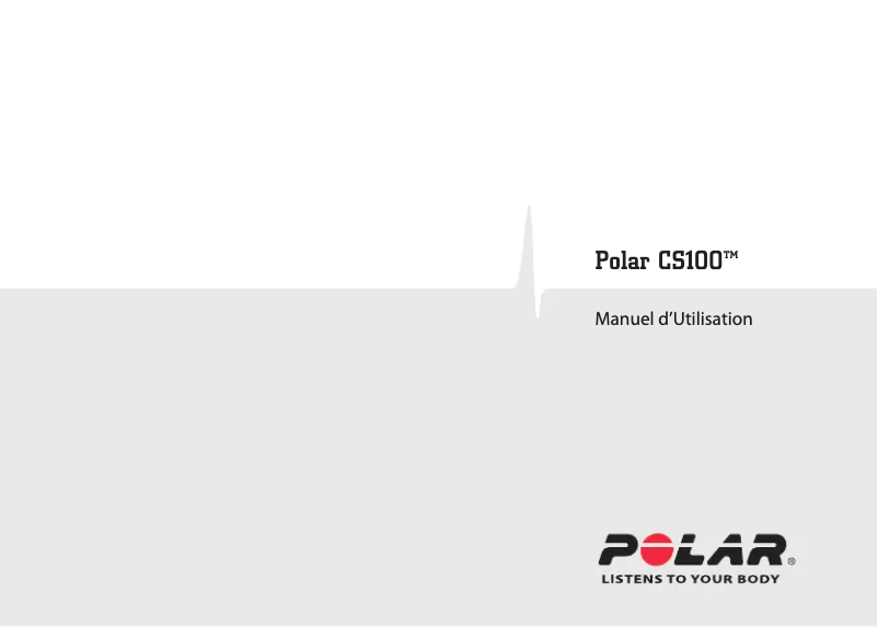 Image de la première page du manuel de l'appareil CS100