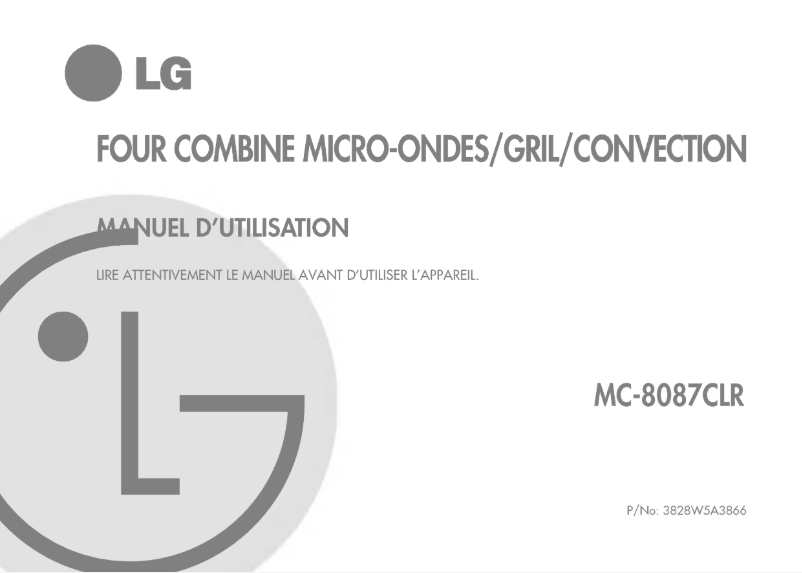Page 1 de la notice Manuel utilisateur LG MC-8083CLR